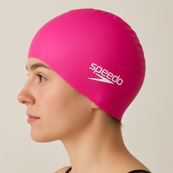 Speedo Bright Pink Swim Cap - Picture 1 of 4
